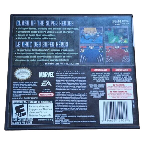 Marvel Nemesis Rise of the Imperfects - Nintendo DS w/ Case and Manual - Picture 2 of 3